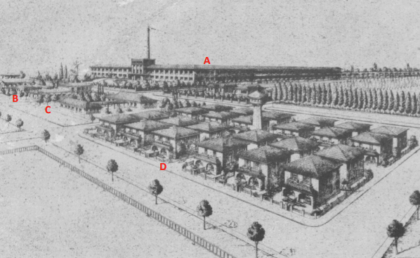 Croqui propositivo do Complexo Prada de R. Marchesini - década de 1950 - Fonte: acervo Felipe Penedo.
